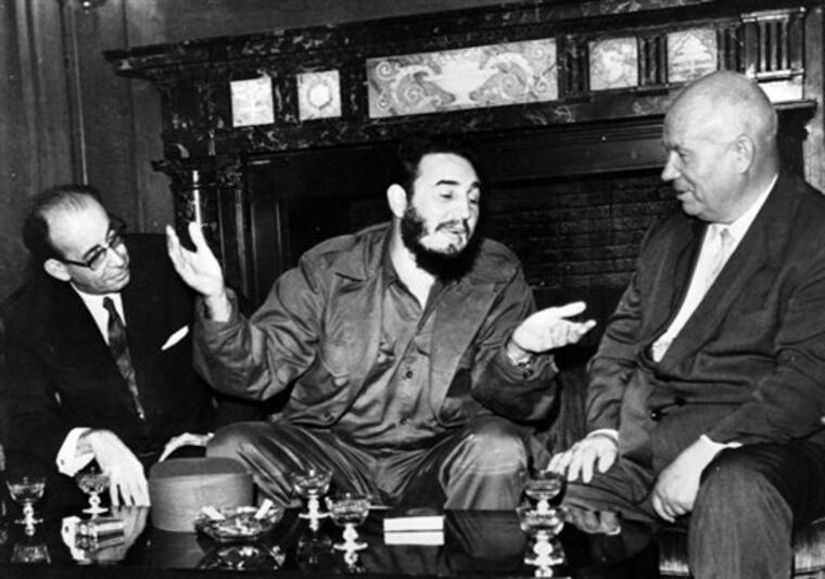 Fidel Castro, Nikita khrushchev, Raul Roa