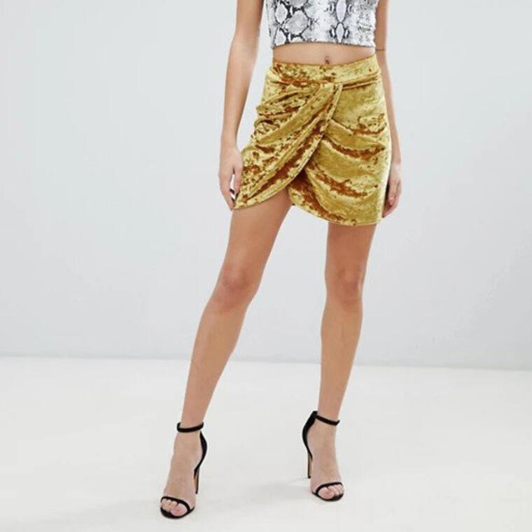 ASOS DESIGN velvet mini wrap skirt - Asos