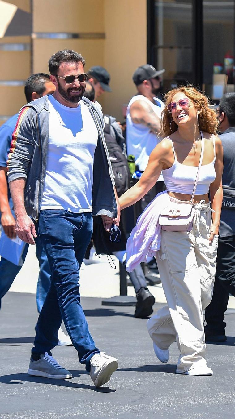 Ben Affleck y Jennifer Lopez en Universal Studios