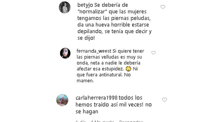 Comentarios fans de Fernanda Castro 