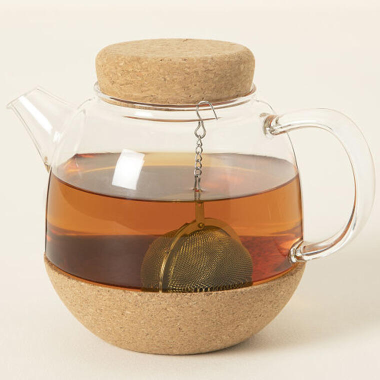 Cork & Glass Teapot - Uncommon Goods