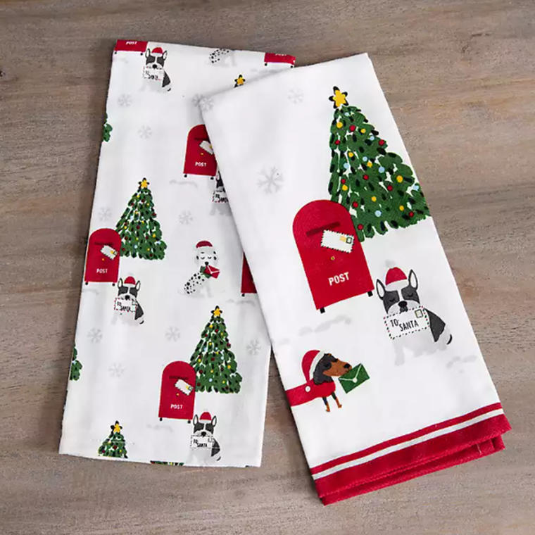 Dear Santa Good Dog Tea Towels, Set of 2