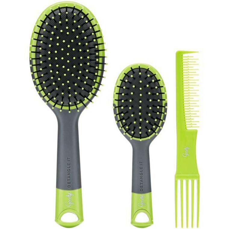 Detangle It Oval Cushion Hair Brush and Comb Combo 3 Piece - Walmart