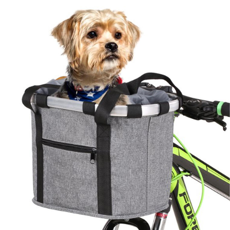 Docooler Bike Basket, Small Pet Cat Dog Carrier Bicycle Handlebar Front Basket Picnic Shopping Bag