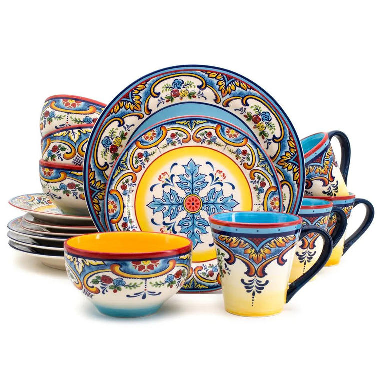 Euro Ceramica Zanzibar 16-Piece Dinnerware Set - Overstock