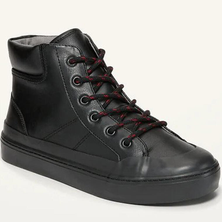 Faux-Leather High-Top Hiking Boots for Boys- Old Navy