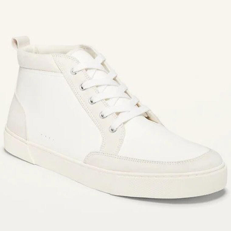 Faux-Leather/Faux-Suede Sneakers for Men - Old Navy