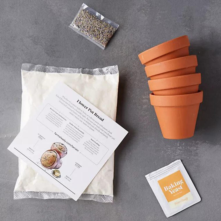 Flower Pot Bread Making Kit, Set of 4 - Anthropologie
