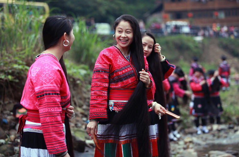 Yao People Celebrate Long Hair Festival In Guilin