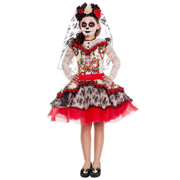 Girl's Sugar Skull Princess Costume - Halloween Costumes