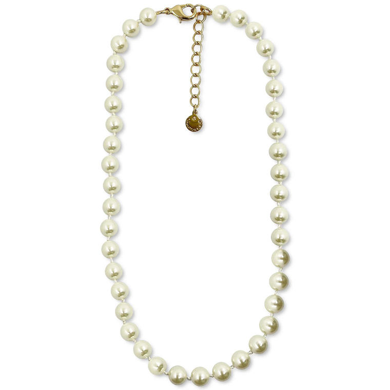 Gold-Tone Imitation Pearl Collar Necklace - Macy’s