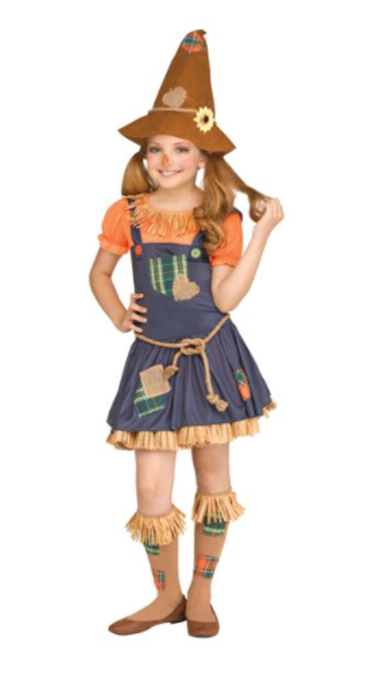 Halloween Girls Scarecrow Child Costume Size Large by Fun World