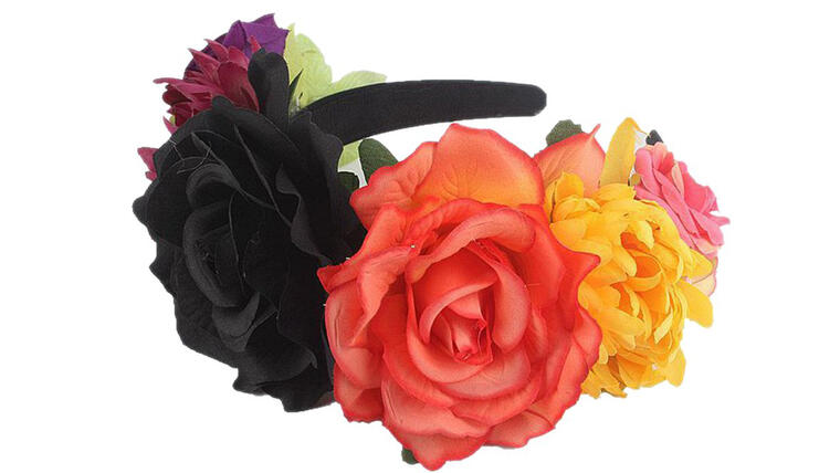 Headband Costume Rose Flower Crown Mexican Headpiece