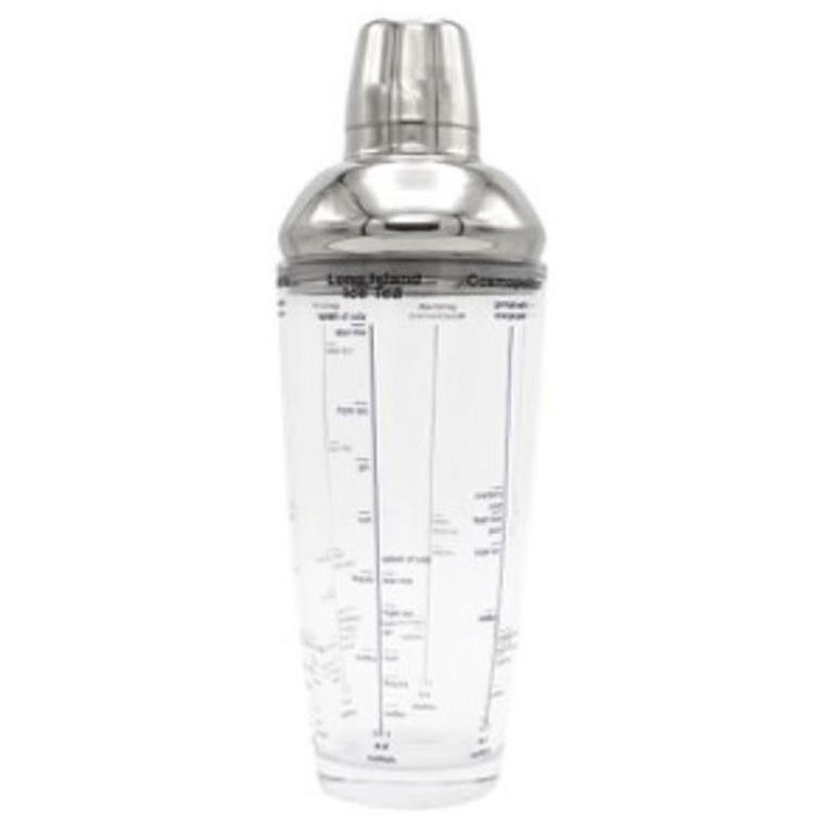 Houdini 24-Ounce Glass Cocktail Shaker With Stainless Steel Cap - Walmart