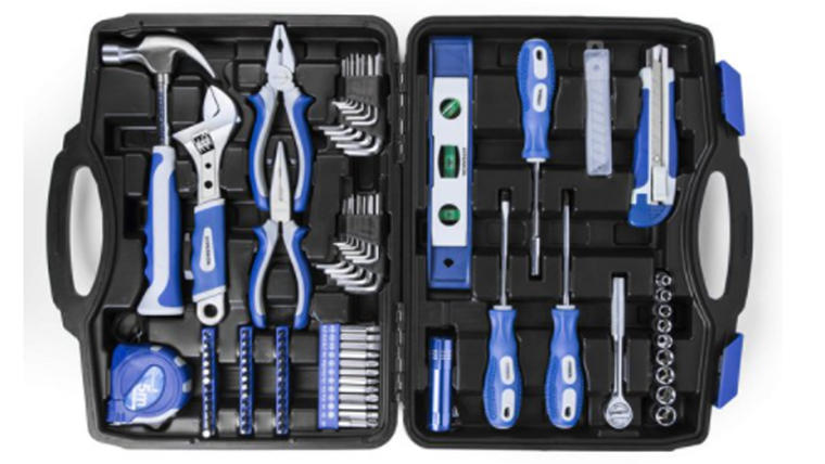Hyperikon Household Tool Set, 102 Pieces, Home Repair Tool Kit, Storage Case Included