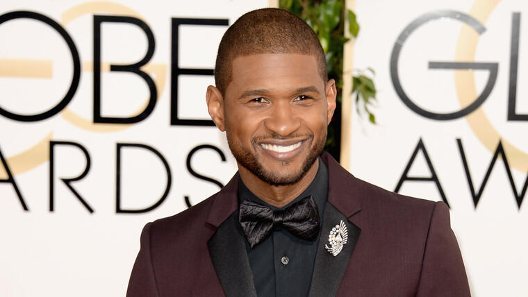 Usher en el 71st Annual Golden Globe Awards - Arrivals