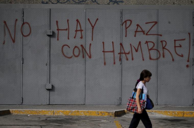 Una pintada en un muro de Caracas el pasado miércoles. 