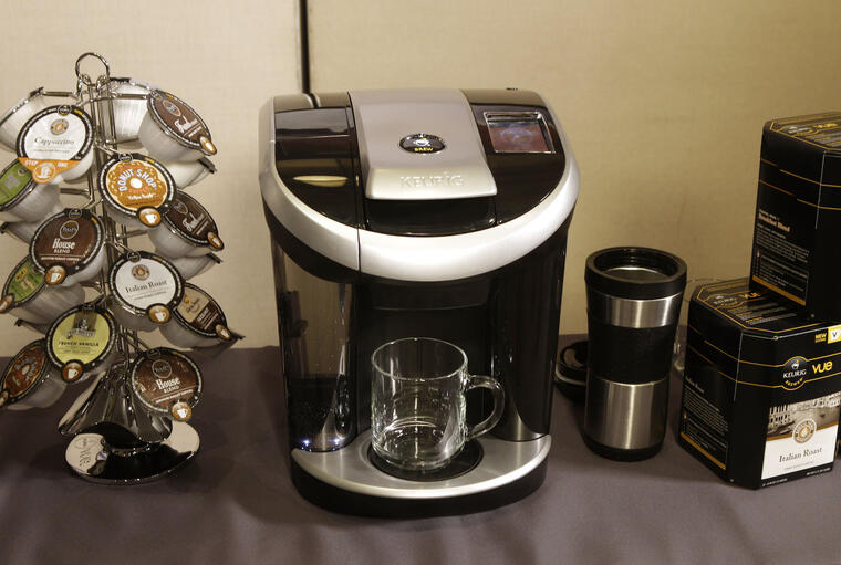 Una maquina de hacer café de la marca Keurig, en una imagen de 2012.