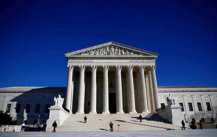 Imagen de la sede de la Corte Suprema en Washington DC. 
