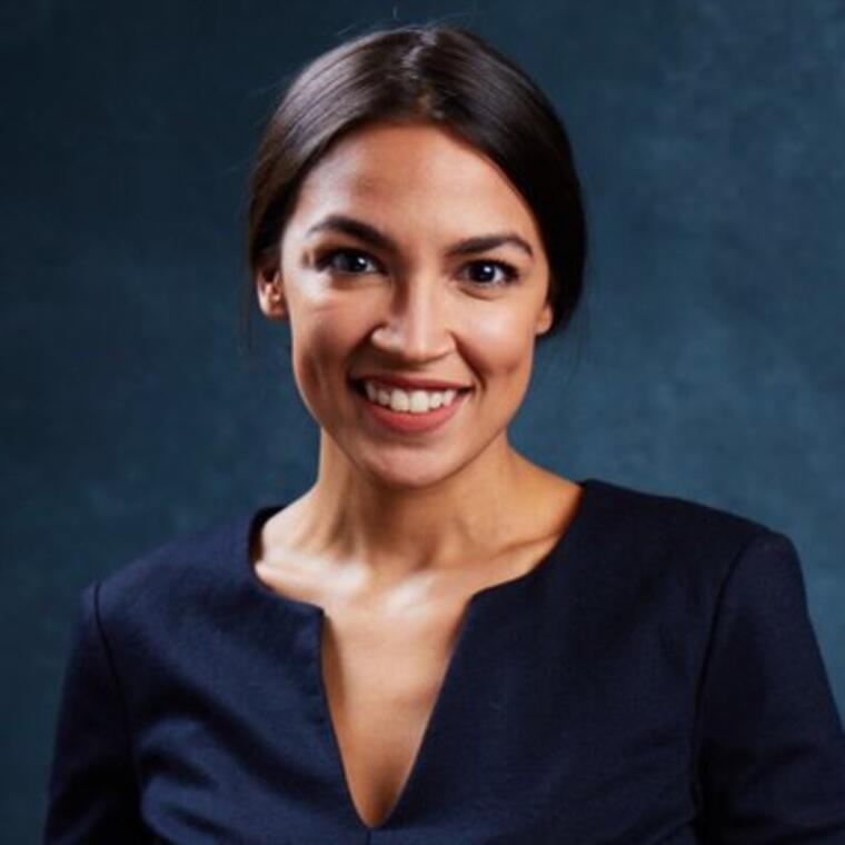 Alexandria Ocasio-Cortez en una foto de campaña. 