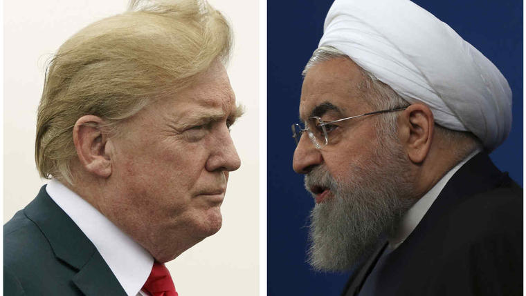 El presidente de Estados Unidos, Donald Trump (izquierda) y el presidente de Irán, Hasán Ruhani (derecha).
