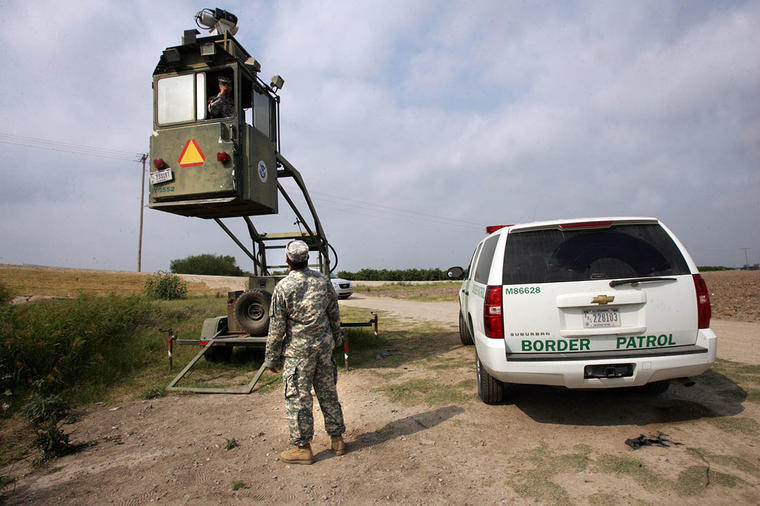 Agentes en la frontera en Texas, Estados Unidos. 