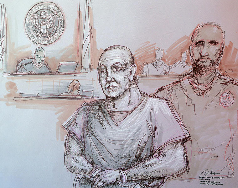 Cesar Sayoc, acusado de enviar 15 paquetes con explosivos, comparece en una corte de Miami. 