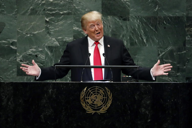 Donald TrumpTrump, en su discurso ante la Asamblea General de la ONU el pasado 25 de septiembre. 