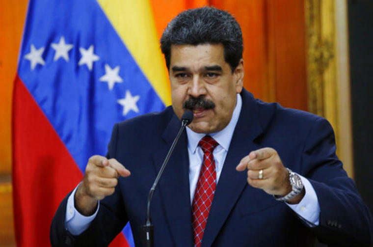 El presidente de Venezuela Nicolás Maduro durante una conferencia en el Palacio Presidencial de Miraflores, en Caracas.