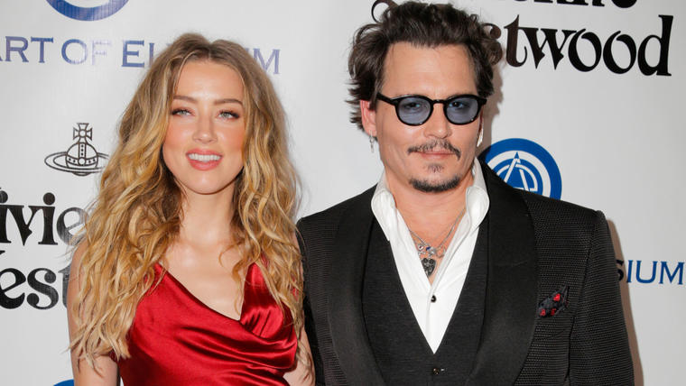 Amber Heard y Johnny Depp en  la Gala Heaven 2016 