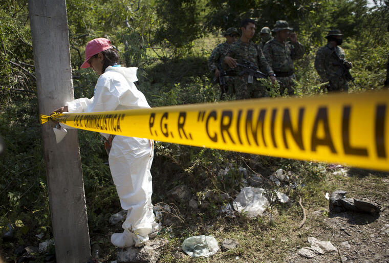 Imagen de archivo de la escena de un crimen en México.