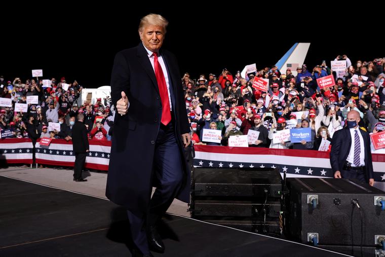 Donald Trump en un acto de campaña en Pennsylvania