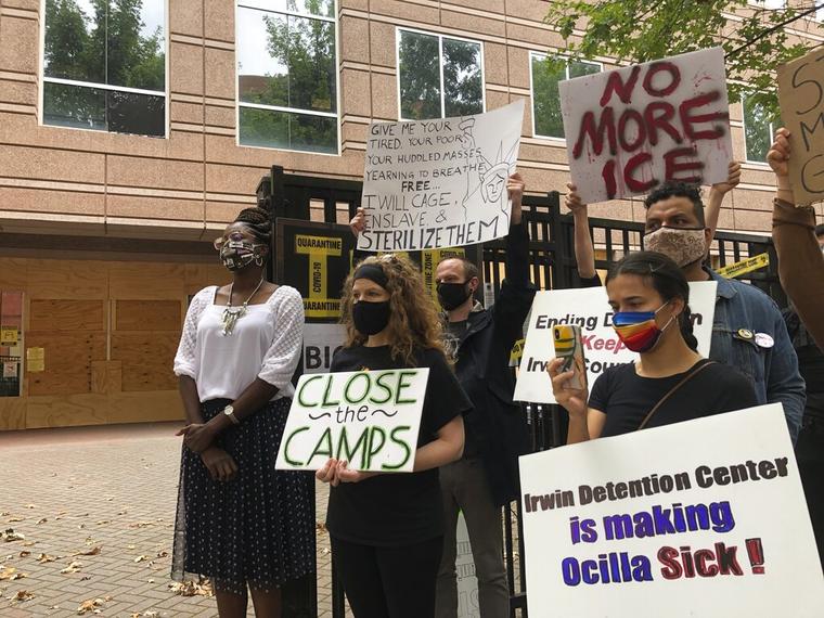 Una protesta por las condiciones de reclusión de las personas migrantes en Atlanta, Georgia, el 15 de septiembre de 2020.