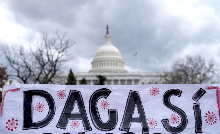 Manifestación pro DACA en frente del Capitolio en Washington D.C.