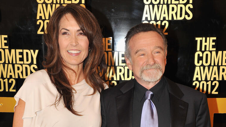 Susan Schneider y Robin Williams.