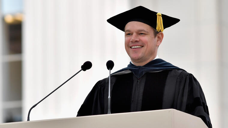 Matt Damon nos enamoró con este discurso que dio para los graduados de MIT