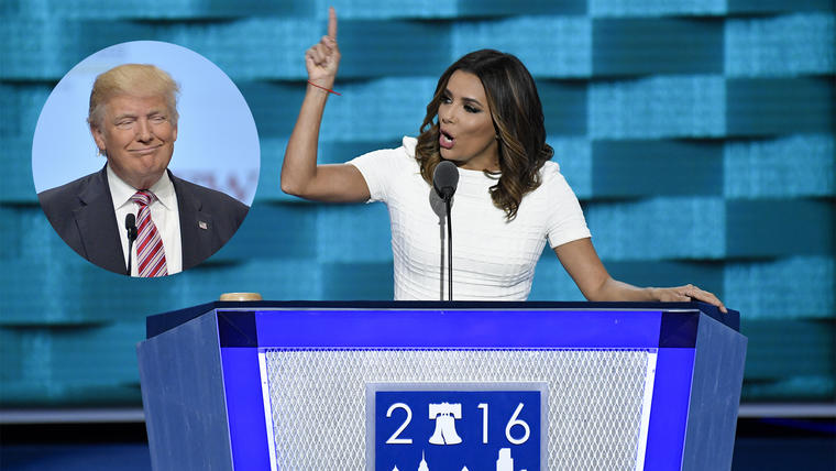Eva Longoria ataca a Donald Trump durante la convención demócrata 