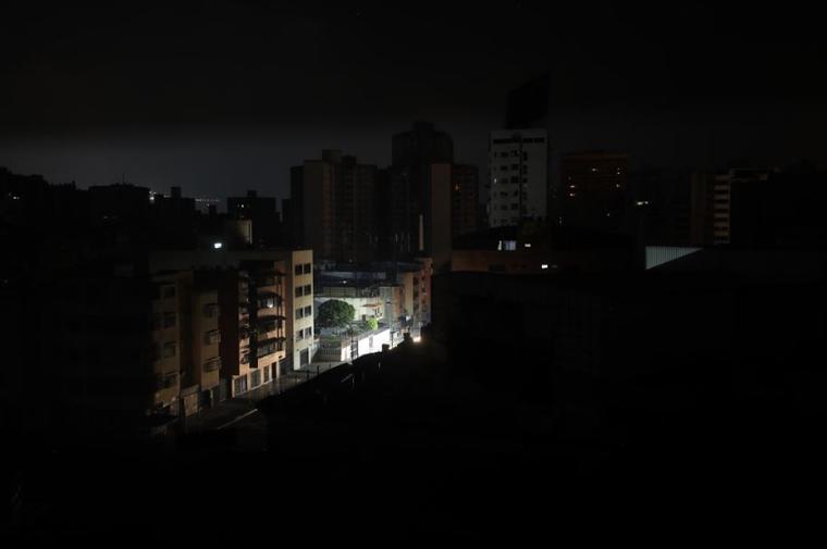  Vista general de un apagón este martes en Caracas (Venezuela)