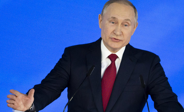 Putin, durante su discurso ante el Consejo de Estado de Moscú.  
