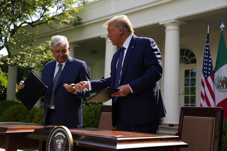 López Obrador y Donald Trump firman una declaración conjunta
