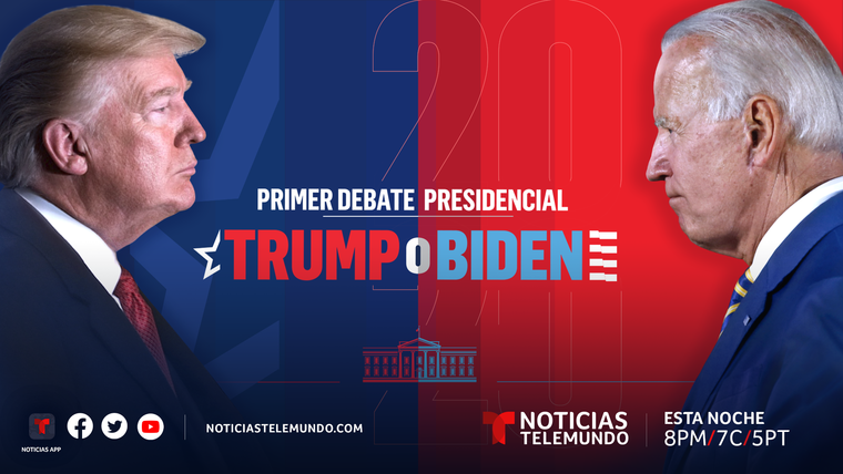 Primer debate presidencial entre Donald Trump y Joe Biden.