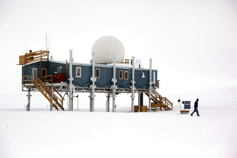 El edificio principal de la estación de investigación de Estados Unidos en Groenlandia