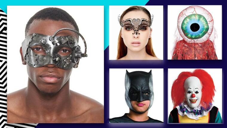 Máscaras para aquellos que no quieren disfrazarse por completo este Halloween-Se acerca la noche más espeluznante del año, y si tú no eres de producirte demasiado durante Halloween, entonces apuesta por estas máscaras