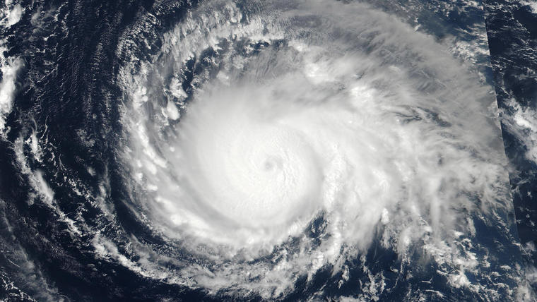 Fotografía cedida por la NASA el 05 de septiembre de 2017 del huracán Irma