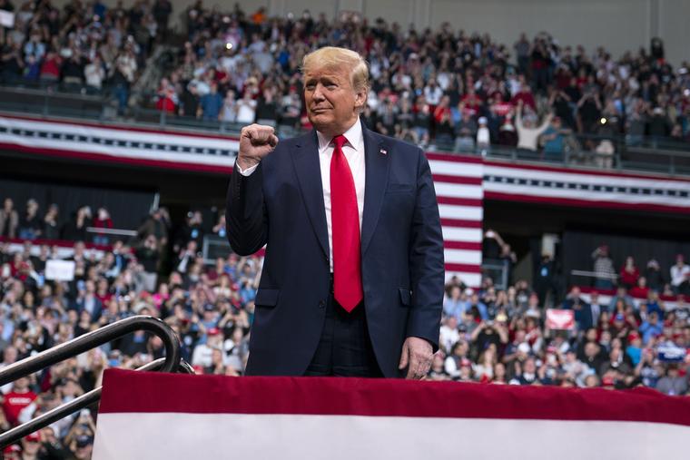 Donald Trump, en un evento de campaña en Manchester, New Hampshire