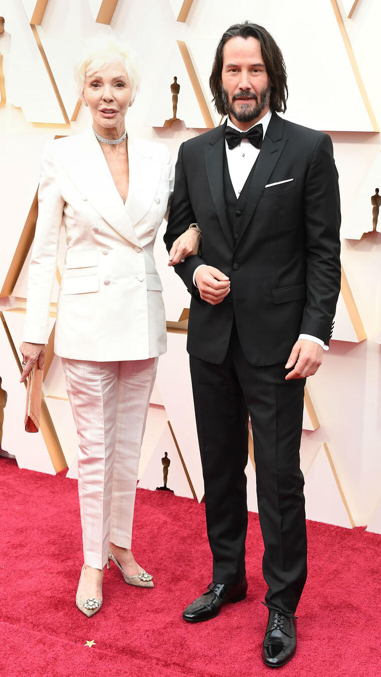 Keanu Reeves con su mamá