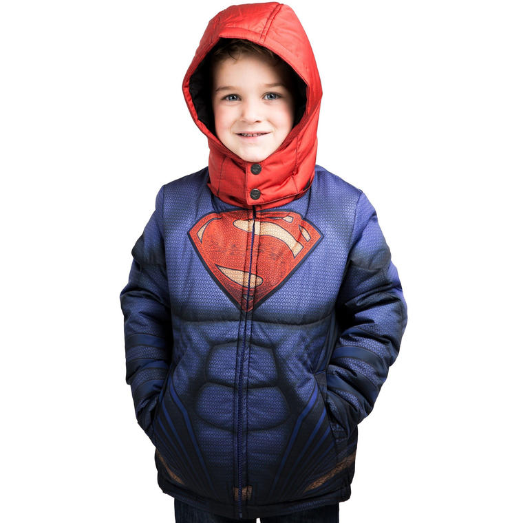 Kids Superman Puffer Jacket - Walmart