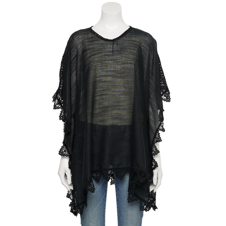 Lace Trimmed Poncho - Kohl’s