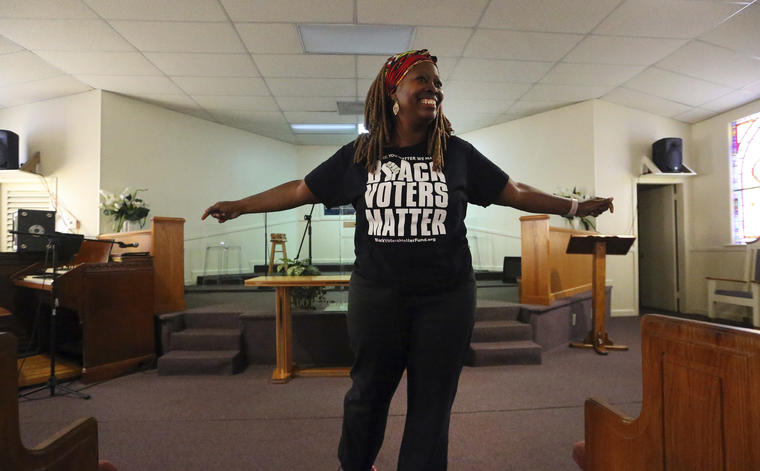 LaTosha Brown, fundadora de Black Voters Matter Fund, en 2018