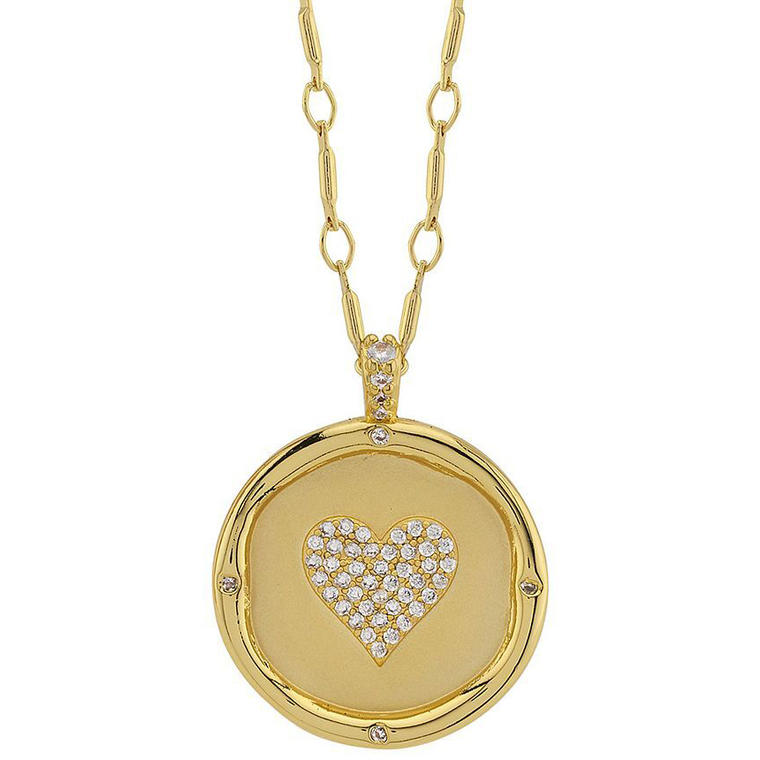 Love This Life Circle Cubic Zirconia Heart Necklace - Kohl’s